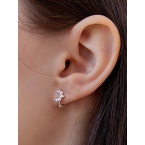 [진주귀걸이 2종 증정] Croissant hoop onetouch earring