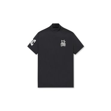 왁 (왁골프)Men Essential high neck t-shirts_WMTCM25280BKX