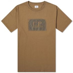 C.P. 컴퍼니 라벨 로고 티셔츠 - Butternut 15CMTS042A-005100W-653