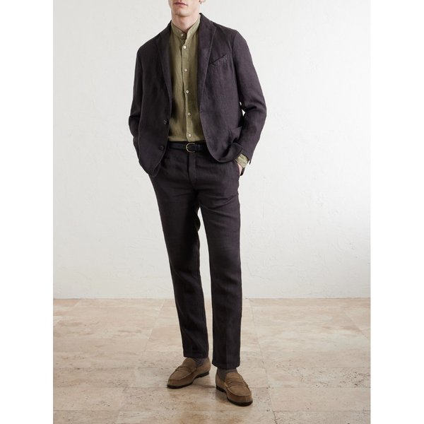 그랜드드 칼라 리넨 셔츠 46376663163084348