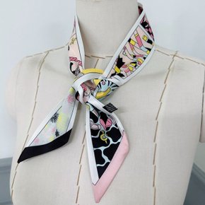 여성 룸 패턴 미니 쁘띠 방도 가방 얇은 스카프