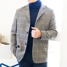 레디핏 남자 오버핏 정장 캐주얼 3버튼 체크 싱글 자켓 BL016