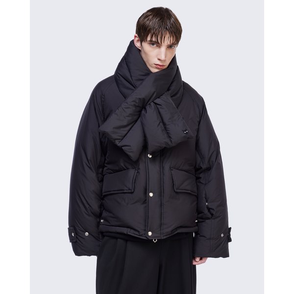 [파주점] 지제로 팬서 카라넥 다운 점퍼 (머플러 세트) SG6JP800BK