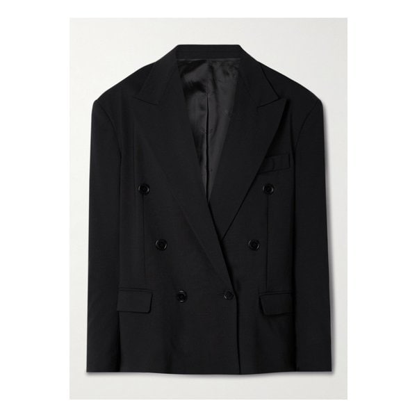 클레로 더블브레스트 그레인 드 푸아드 울 블렌드 블레이저 1647597325951908