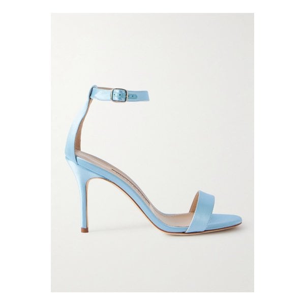 카오스 새틴 샌들 90mm 라이트 블루 1647597360419455