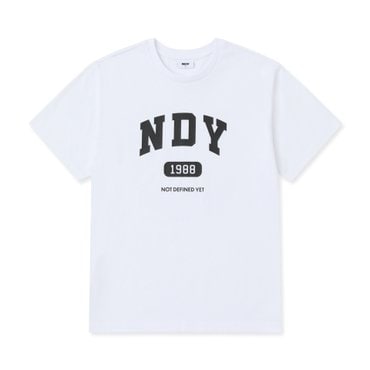 널디 아치 로고 반팔 티셔츠 화이트 PNEF25ST0800