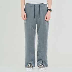 Sign Language Slit Banding PANTS Gray