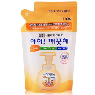 라이온코리아 아이깨끗해 핸드워시 복숭아 200ml 리필