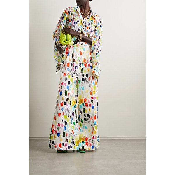 크리스토퍼 존 로저스 Marker Test Printed Georgette Shirt 화이트 42247633208467627