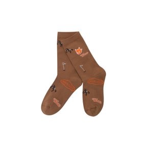 왁[WAAC]골프 (WGLCX24614LBR)Women Pattern Socks