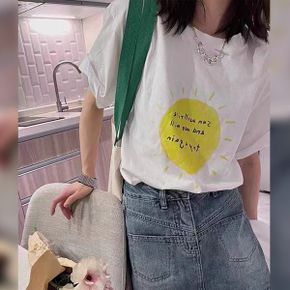 어게인 프린팅 반팔 티셔츠_P356547895