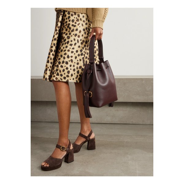 소 쏘 태슬 가죽 숄더 백 다크 브라운 46376663162845161