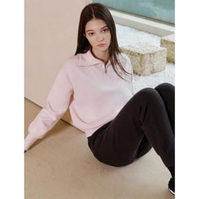 [정상가159,000원] Wing Collar Knit Pullover  Powder pink (WE2951C549)