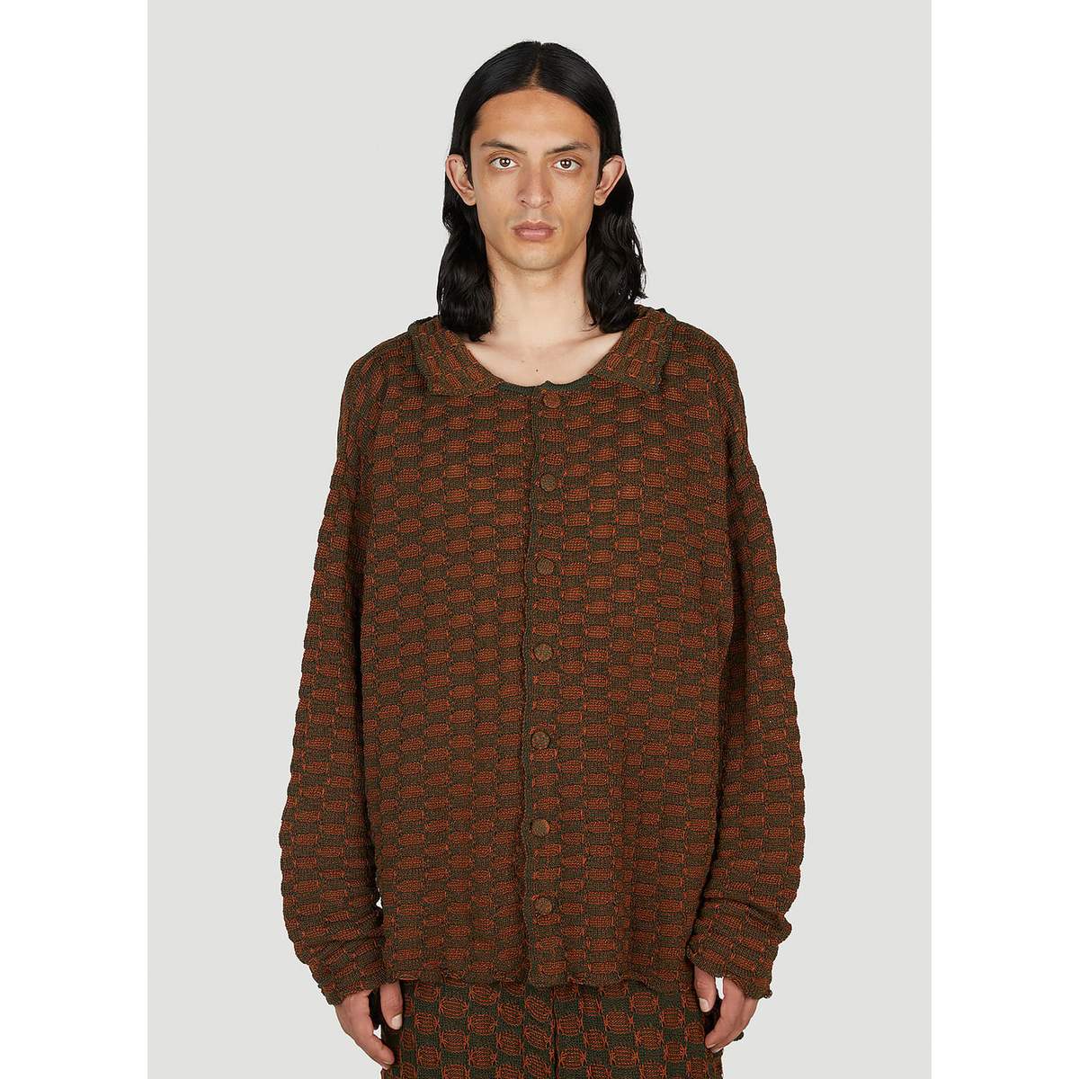 확대된 대표 Sphere Knit Long Sleeved Cardigan