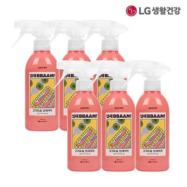 샤프란 LG생활건강 샤프란케어 섬유탈취제 냄새뺌 비누향 400mL6개