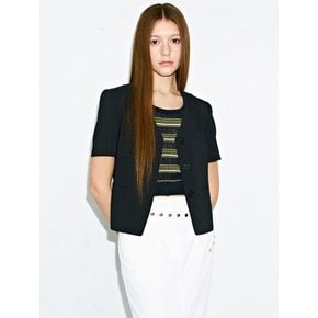 Collarless Regular Fit Jacket  Navy (KE6511M04R)