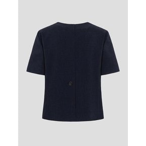 Collarless Regular Fit Jacket  Navy (KE6511M04R)