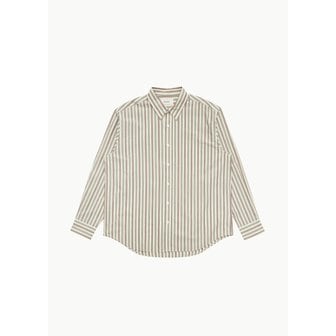 샵아모멘토 어니팔로 24FW cotton silk stripe shirt, ivory