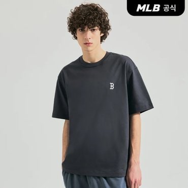 MLB [코리아공식]베이직 헤비웨이트 반팔 티셔츠 BOS (Charcoal Grey)