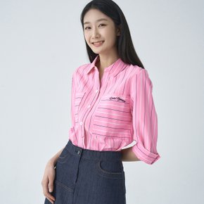 (2컬러) 멀티스트라이프 빅포켓 셔츠 LCWSO322