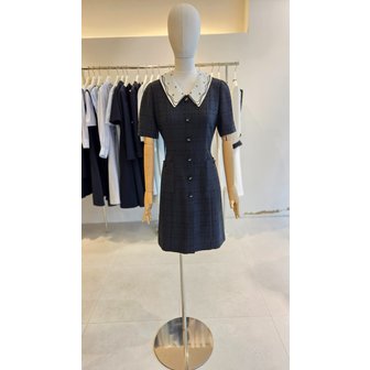 JJ지고트 [여주점] [JJ 지고트] 여성 배색 칼라 A라인 미니 원피스 GP5A0OP621