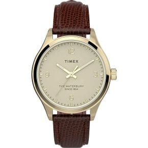 미국 Timex 타이맥스 여자 시계 1807036 Timex Damen Analog Uhr mit Leder Armband Waterbury T