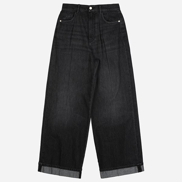 [시흥점] 5F 2529186033600 001 하이웨이스트 와이드 컷 데님 진