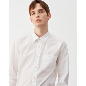 [23SS] [RAUM x SHIRTS SPECTER] 화이트 단색 면혼방 긴팔캐 ROSH3E005WT