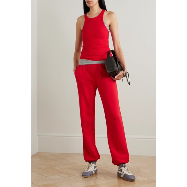 에턴 자수 코튼 모달 블렌드 저지 테이퍼드 트랙 팬츠 46376663162987666