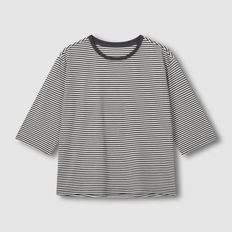 JAJU 여 소프트 7부 라운지 티셔츠 J2062010670BD