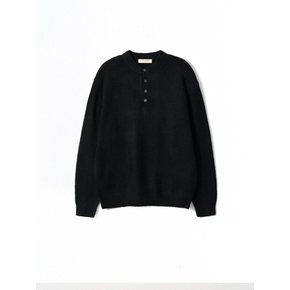 Henley Wool Blend Knit_Black
