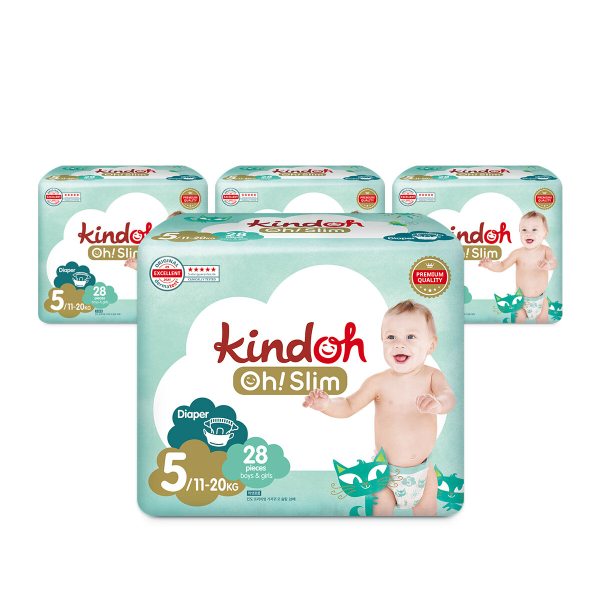 오슬림 밴드형 기저귀 5단계 특대형 28매x4팩