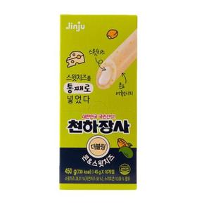 천하장사 더블링 콘 스윗치즈 소시지 450g (45g x 10개입) 1팩 .