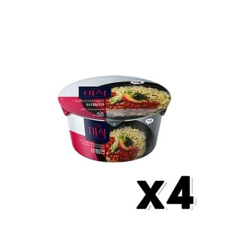  더미식 비빔면 큰컵 컵라면 130g x 4개