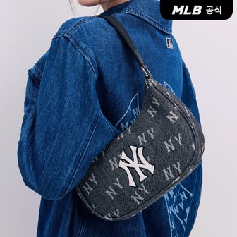 MLB [코리아공식]클래식 모노그램 데님 호보백 NY (D.Navy)