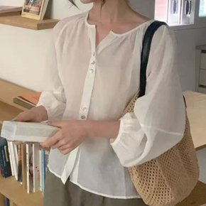 라레도 벌룬 루즈핏 래글런 블라우스_F5041