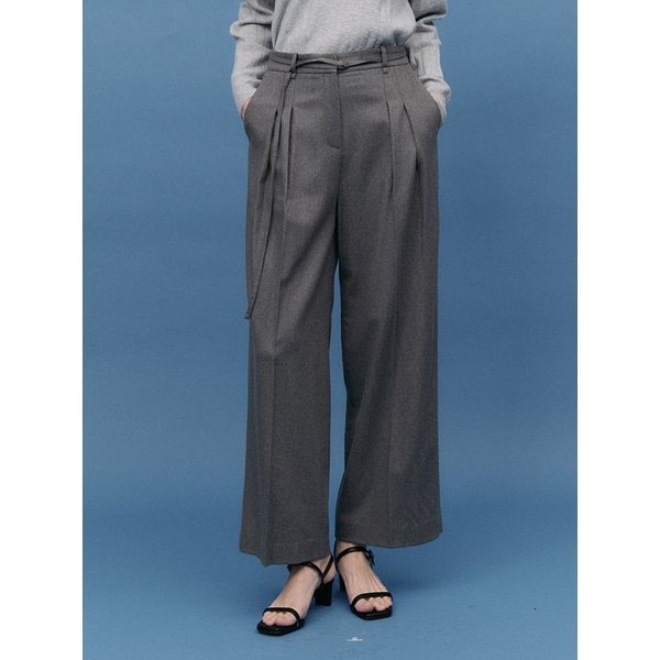 Belted Wide Pants_2color