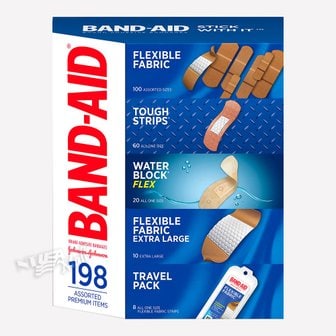  밴드에이드 198개 BAND-AID ADHESIVE BANDAGES ASSORTED