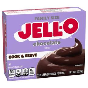 미국직구 Jell-O 젤오 초콜릿 쿡 앤 서브 푸딩 앤 파이 필링 패밀리사이즈 142g 4팩