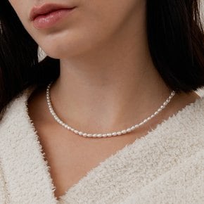 [14K]MINI PEARL LINE NECKLACE