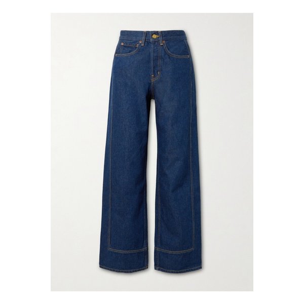 비사이드 샬롯 미드라이즈 와이드 진 다크 데님 46376663162913869