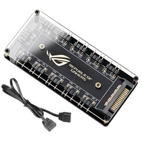 10 ARGB 팬 허브 SATA POWER LOGIC 5V 3PIN 확장 스플리터 PC 컴퓨터 데스크탑 전자