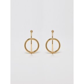 Crossed Round Hoops_Gold