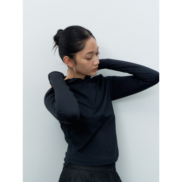 JERSEY HOODED T-SHIRT BLACK MBESTO017BK