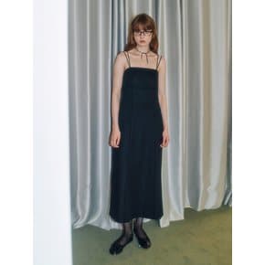 Belly lining cashmere dress (Black)