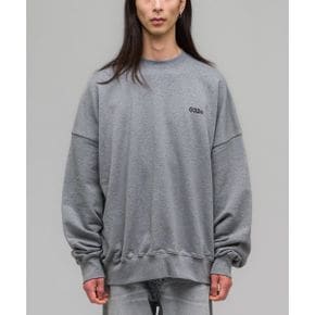 (U) 멀티 미디어 버블 크루넥 멜란지 그레이 MUTLI-MEDIA BUBBLE CREWNECK GREY MELANGE