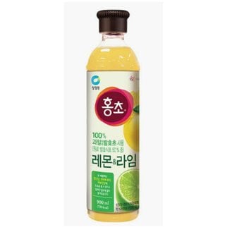  청정원 홍초 레몬&라임 900ml 맛있는 간편식 간식 한국식품