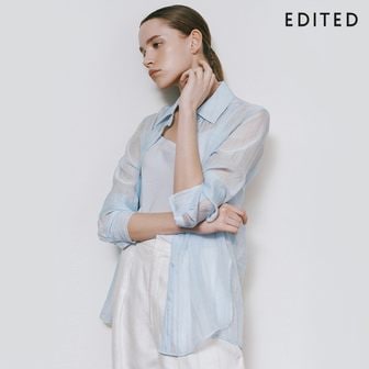 EDITED [25SS 최신상] 에디티드 크링클 시어 셔츠 4pcs (셔츠2+나시2)