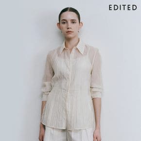 [25SS 최신상] 에디티드 크링클 시어 셔츠 4pcs (셔츠2+나시2)