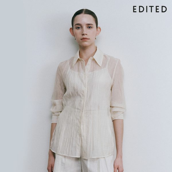 [25SS 최신상] 에디티드 크링클 시어 셔츠 4pcs (셔츠2+나시2)